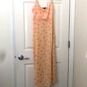 Orange floral dress